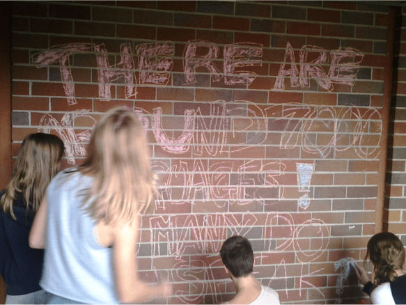 Guerrilla action by Year 10 students